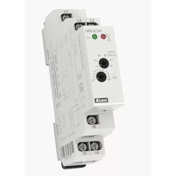 ELKO EP HRN-56/120V - Feszültségfigyelő relé, fázissorrend és fázishiányhoz motortekercsek hely ELKO EP HRN-56/120V - Feszültségfigyelő relé, fázissorrend és fázishiányhoz motortekercsek hely