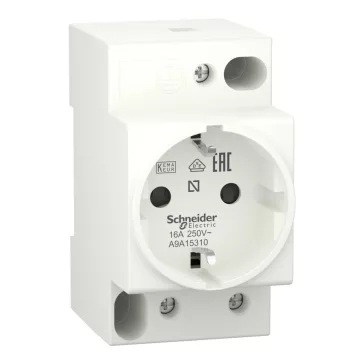 Schneider A9 Moduláris dugalj 16A UE 250V 2P+T , A9A15310