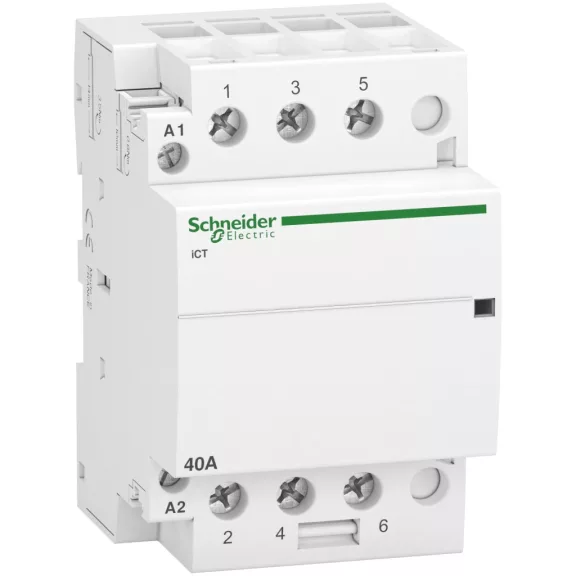 Schneider A9 iCT40A moduláris kontaktor, 50Hz, 3NO, 220-240VAC , A9C20843 Schneider A9 iCT40A moduláris kontaktor, 50Hz, 3NO, 220-240VAC , A9C20843