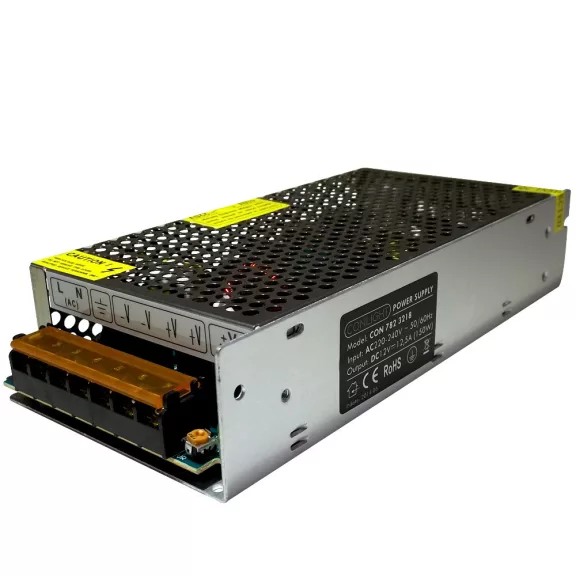 Conlight 150W (12.5A) Fémházas beltéri LED tápegység, CON 782 3218 Conlight 150W (12.5A) Fémházas beltéri LED tápegység, CON 782 3218