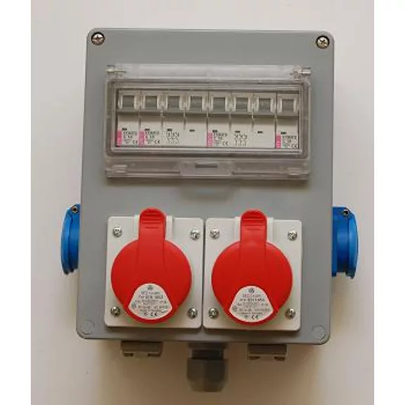 Csatári Plast ipari elosztó doboz, CSE 041, szerelt, 2x230V+2x5P16A+km Csatári Plast ipari elosztó doboz, CSE 041, szerelt, 2x230V+2x5P16A+km