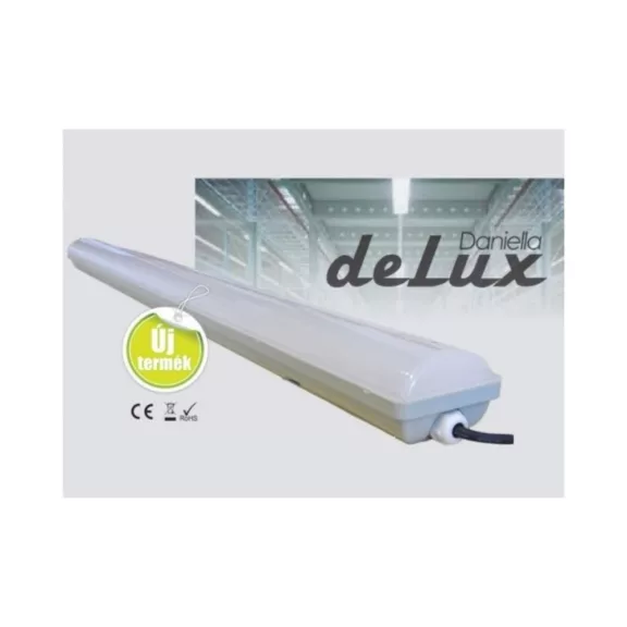 DeLux PP-236 Por páramentes lámpatest LED fényforrással szerelve 36W,3000lm,4000K, 180xSMD2835, IP65, PC-búrával, DEL1200 DeLux PP-236 Por páramentes lámpatest LED fényforrással szerelve 36W,3000lm,4000K, 180xSMD2835, IP65, PC-búrával, DEL1200