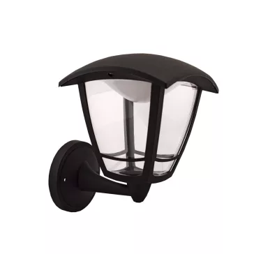 DeLux LED kerti lámpa, fekete 8W IP44, lefelé álló, DEL1491