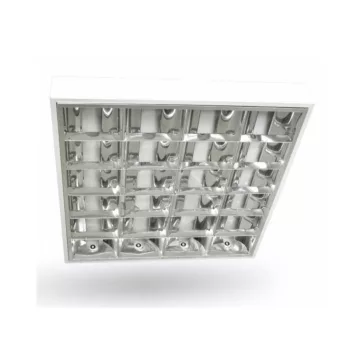   DeLux Tükrös rácsos falon kívüli lámpa, LED fénycsőhöz szerelt, üres, 4x18W, T8 kiváltó, DEL1502