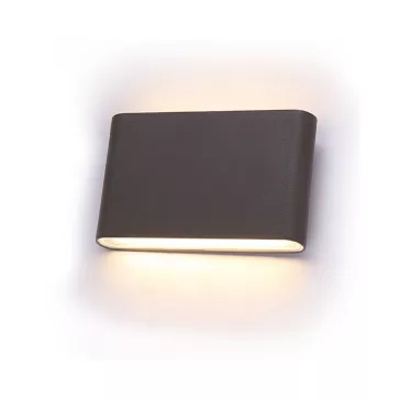 DeLux Kata round kültéri falra szerelhető lámpatest, fekete, LED 2x3W, 4000K, IP54, DEL1553