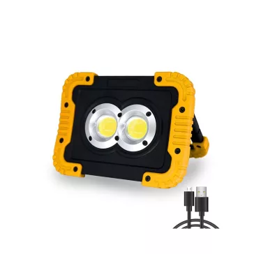   DeLux Akkumulátoros hordozható led reflektor 20W 1000lm 6500K IP54, DEL1554