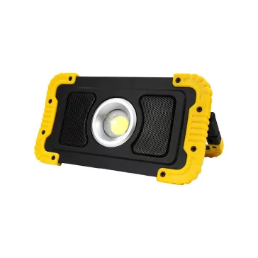 DeLux Akkumulátoros hordozható led reflektor, bluetooth hangszóróval 20W 1000lm 6500K IP54, DEL