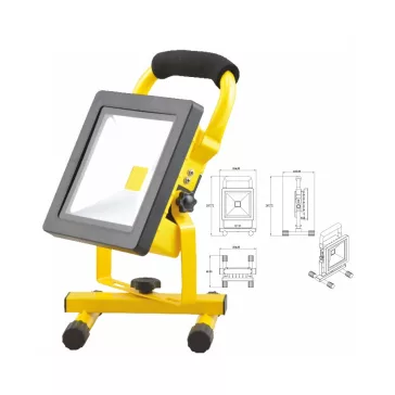   DeLux Akkumulátoros hordozható led reflektor 20W 1200lm 6000K IP65, DEL1600