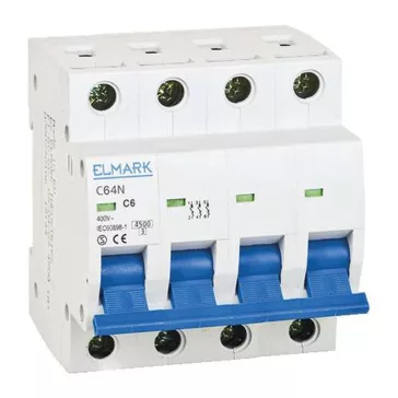 Elmark Kismegszakító MCB 64N/10A B OMEGA, 41810N