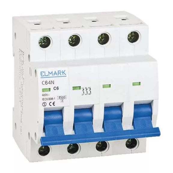 Elmark Kismegszakító MCB 64N/32A B OMEGA, 41832N Elmark Kismegszakító MCB 64N/32A B OMEGA, 41832N