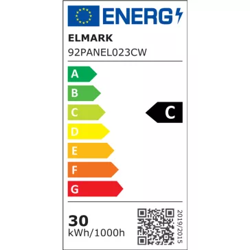   Elmark, led panel, négyzet forma, 30W , 4200lm, 6400K, fehér keret, 595x595mm, 92PANEL023CW
