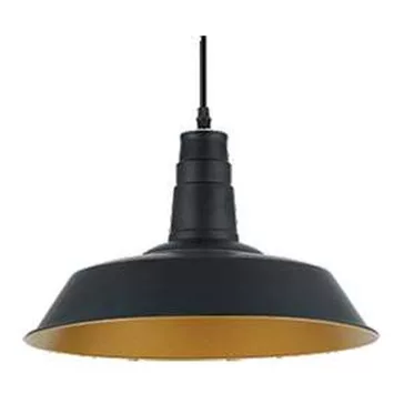   ELMARK MATT függeszték 1×E27 matt fekete és arany, 955MATT1BK