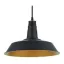 ELMARK MATT függeszték 1×E27 matt fekete és arany, 955MATT1BK