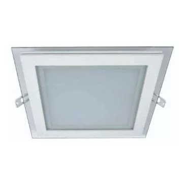   ELMARK LED panel négyzet + üveg 18W 4000K természetes fehér 200mm, 99LED644