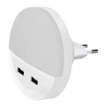 ELMARK LED éjjelifény 2XUSB 0.5W 3000K, 99USB2
