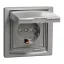 Schneider ASFORA 2P+F aljzat, gyermekvédelemmel, csapfedeles - IP44, alumínium, EPH3100361