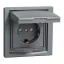 Schneider ASFORA 2P+F aljzat, gyermekvédelemmel, csapfedeles - IP44, acél, EPH3100362