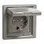 Schneider ASFORA 2P+F aljzat, gyermekvédelemmel, csapfedeles - IP44, bronz, EPH3100369