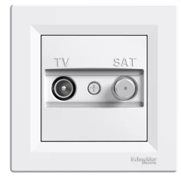   Schneider ASFORA TV/SAT aljzat, végzáró, 1 dB, fehér, EPH3400121
