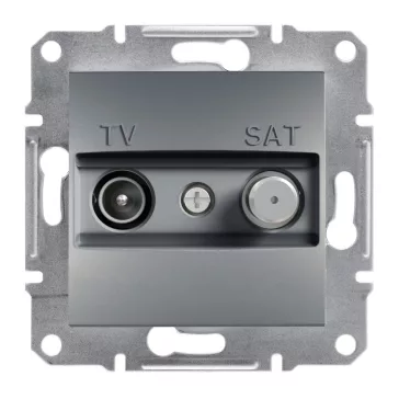   Schneider ASFORA TV/SAT aljzat, végzáró, 1 dB, acél, EPH3400162