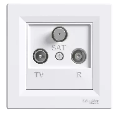   Schneider ASFORA TV/R/SAT aljzat, végzáró, 1 dB, fehér, EPH3500121