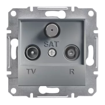   Schneider ASFORA TV/R/SAT aljzat, végzáró, 1 dB, acél, EPH3500162