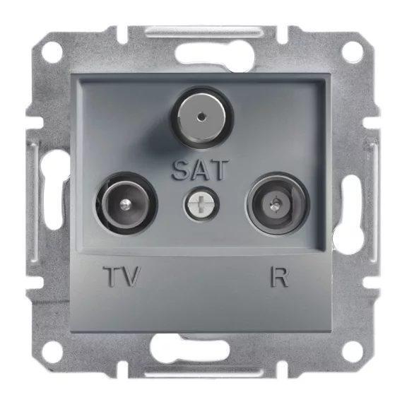 Schneider ASFORA TV/R/SAT aljzat, végzáró, 1 dB, acél, EPH3500162 Schneider ASFORA TV/R/SAT aljzat, végzáró, 1 dB, acél, EPH3500162