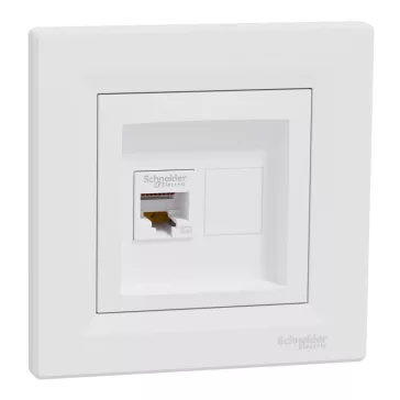 Schneider ASFORA 1xRJ45 Cat5e UTP aljzat, fehér, EPH4300121