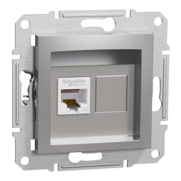   Schneider ASFORA 1xRJ45 Cat5e UTP aljzat, alumínium, EPH4300161