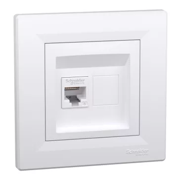 Schneider ASFORA 1xRJ45 Cat6 UTP aljzat, fehér, EPH4700121