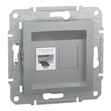   Schneider ASFORA 1xRJ45 Cat6 UTP aljzat, alumínium, EPH4700161