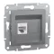 Schneider ASFORA 1xRJ45 Cat6 UTP aljzat, acél, EPH4700162