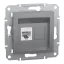 Schneider ASFORA 1xRJ45 Cat6 UTP aljzat, acél, EPH4700162