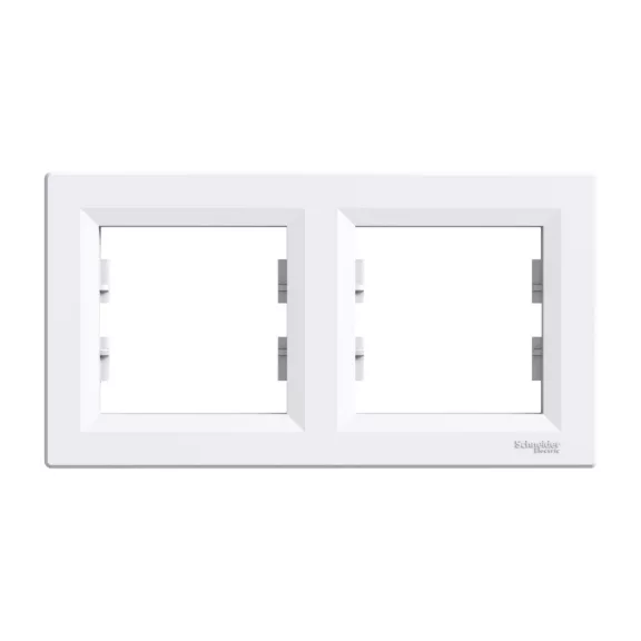 Schneider ASFORA Kettes keret, vízszintes, fehér, EPH5800221 Schneider ASFORA Kettes keret, vízszintes, fehér, EPH5800221