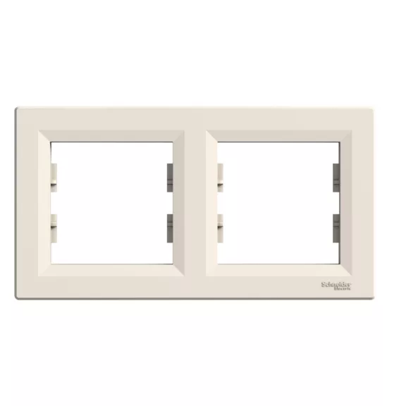 Schneider ASFORA Kettes keret, vízszintes, bézs, EPH5800223 Schneider ASFORA Kettes keret, vízszintes, bézs, EPH5800223