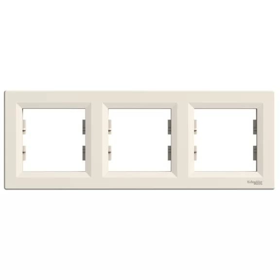 Schneider ASFORA Hármas keret, vízszintes, bézs, EPH5800323 Schneider ASFORA Hármas keret, vízszintes, bézs, EPH5800323