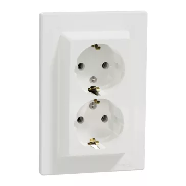   Schneider ASFORA 2x2P+F aljzat, csavaros bekötés, fehér, EPH9900121