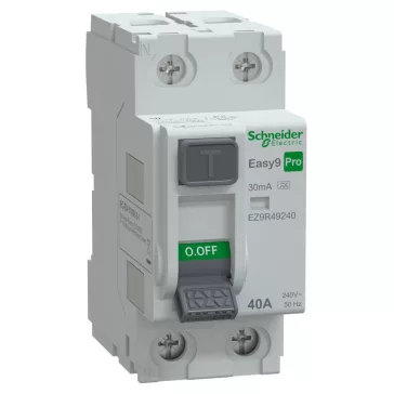   Schneider Áram-védőkapcsoló (FI relé) EASY9 PRO 2P 40A/30mA, A típus, EZ9R49240