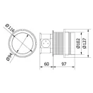GTV pultba süllyeszthető konnektor, 4db 230V-os dugalj 100mm átmérő 1.5m kábellel, műanyag, ezü