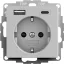 Gira Dugalj dupla USB-s, Type A/Type C, 16A, 250 V, szürke matt, 2459015