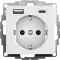 Gira Dugalj dupla USB-s, Type A/Type C, 16A, 250 V, fehér matt, 245927