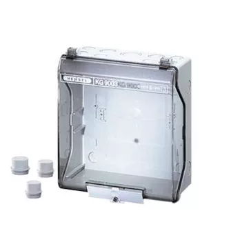   Hensel KG 9003 Üres készülékdoboz, beépített szerelőlappal, 89mm-es tartósínnel
