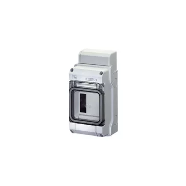   Hensel KV PC 9103 Időjárásálló KV kiseloszó 1 soros, 3 osztásegység, N+PE Fixconnect kapcsokkal, átlátszó plombálható csapófedéllel