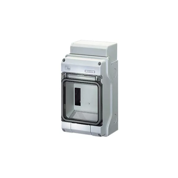 Hensel KV PC 9104 Időjárásálló KV kiselosztó 1 soros, 4,5 osztásegység, N+PE Fixconnect kapcsokkal, átlátszó plombálható csapófedéllel Hensel KV PC 9104 Időjárásálló KV kiselosztó 1 soros, 4,5 osztásegység, N+PE Fixconnect kapcsokkal, átlátszó plombálható csapófedéllel