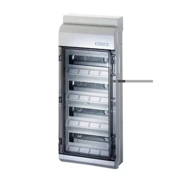  Hensel KV 8448 Kisautomata doboz IP65, 4 x 12 osztásegység, N+PE kapocs nélkül