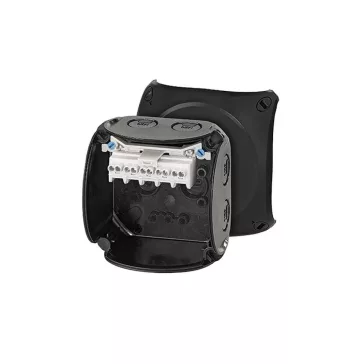   Hensel KF 0202 B  Időjárásálló kábelösszekötő doboz, fekete 93x93x62mm