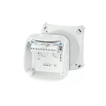   Hensel KF 0404 G Időjárásálló kábelösszekötő doboz, szürke 104x104x70mm