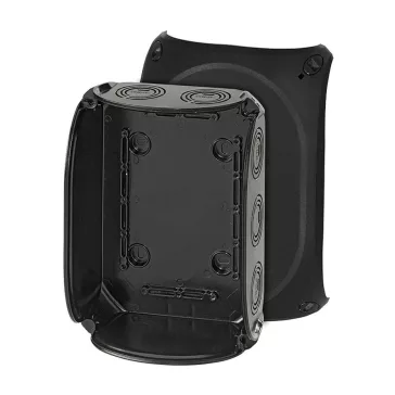  Hensel KF 1600 B Időjárásálló kábelösszekötő doboz, fekete 210x155x92mm IP65