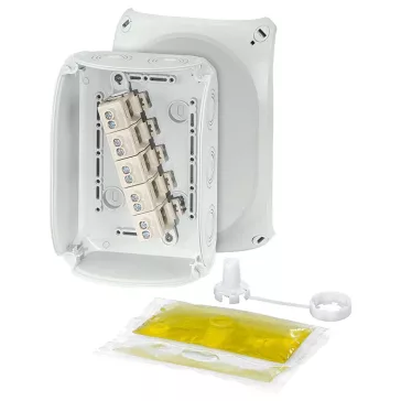   Hensel WP 1010 G Vízálló kábelösszekötő doboz kiöntőmasszával, szürke 180x130x77mm