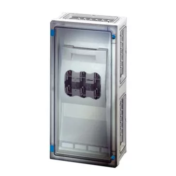   Hensel FP 4312 műanyag tokozott 1x NH1 250A  3p bizt, átlátszó ajtóval